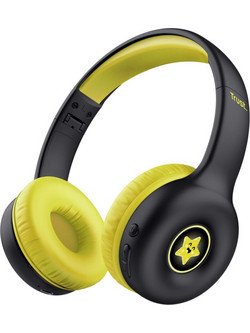 Trust Nouna Ενσύρματα & Ασύρματα Bluetooth Παιδικά Ακουστικά On Ear Μαύρα Κίτρινα