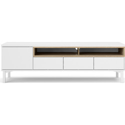 InsideHome Έπιπλο Τηλεόρασης Μοριοσανίδα Άσπρο Μ155.7xΠ42.25xΥ48.2cm 015.TV77