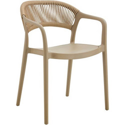 Woodwell Donna Πολυθρόνα Κήπου Πολυπροπυλενίου Μπεζ Ε3150,3