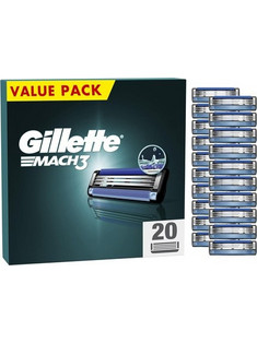 Gillette Mach 3 Ανταλλακτικά Ξυραφάκια με 3 Λεπίδες & Λιπαντική Ταινία 20τμχ