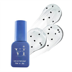 Mixcoco Heart Shape Black Top Coat Ημιμόνιμο Βερνίκι Νυχιών 15ml