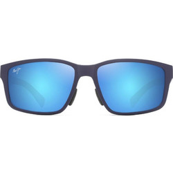 Maui Jim B686-03 Ανδρικά Γυαλιά Ηλίου Τετράγωνα Κοκάλινα Μπλε με Μπλε Καθρέπτη Φακό