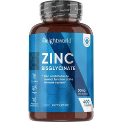 WeightWorld Zinc Bisglycinate 25mg 400 Ταμπλέτες