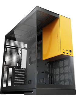 Geometric Future Model 5 Black Yellow Gaming Midi Tower Κουτί Υπολογιστή RGB με Πλαϊνό Παράθυρο
