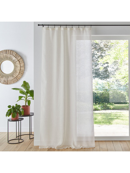 La Redoute Κουρτίνα Παραθύρου με Γάντζους 135x180 Onega 350135807 Εκρού