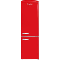 Frigelux CB255RRA Retro Ψυγειοκαταψύκτης 244lt No Frost Υ181xΠ55xΒ57.5cm Κόκκινος