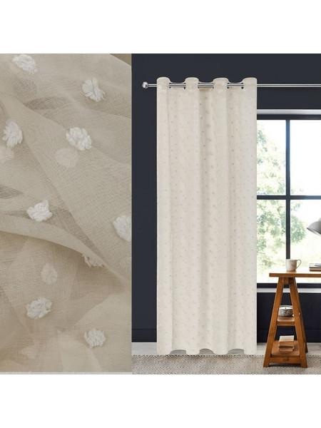 For Home Κουρτίνα Παραθύρου με Τρουκς 140x260 139650 Μπεζ