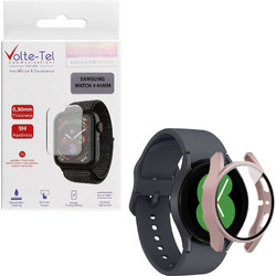 Volte-Tel Πλαστική Θήκη Tempered Glass για Samsung Galaxy Watch 4 44mm Χρυσή