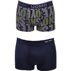 Uomo Ανδρικά Μποξεράκια Σετ 2Pack Navy Μπλε BO296