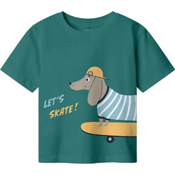 Name It Παιδικό T-Shirt Κοντομάνικο Πετρόλ 13238145