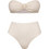 Rock Club Bikini Set Strapless Ψηλόμεσο Εκρού BP-5003