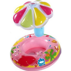 Βρεφικό Σωσίβιο Swimtrainer 65cm με Σκίαστρο για 3 Μηνών έως 3 Ετών Ροζ 05003BBT80PK