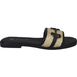 Envie Shoes Γυναικεία Σανδάλια Μαύρα Εκρού E84-21270-34