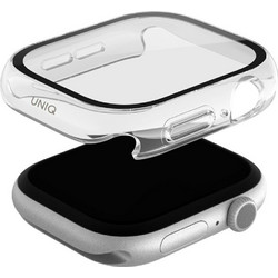 Uniq Nautic Πλαστική Θήκη Tempered Glass για Apple Watch 10 46mm Διαφανής