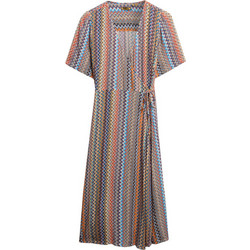 Superdry Midi Καλοκαιρινό Καθημερινό Φόρεμα Κρουαζέ Μεταξωτό Πολύχρωμο W8011923A-D8Z
