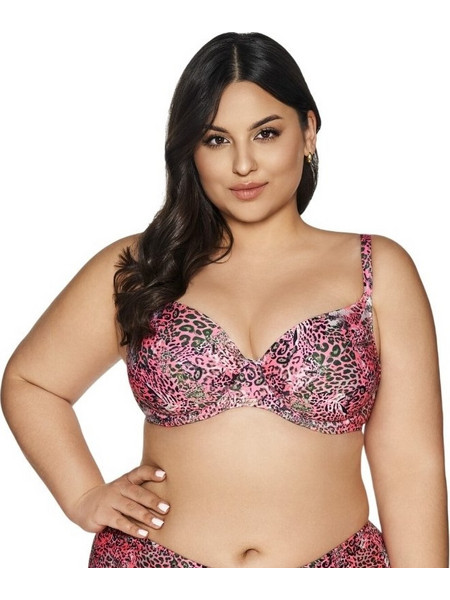 Ava Bikini Top Animal Print Φούξια SK217