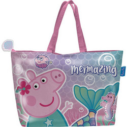 Arditex Peppa Pig Υφασμάτινη Τσάντα Θαλάσσης Ώμου Ροζ 32x48cm PP16846