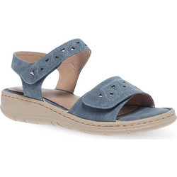 Parex Γυναικεία Σανδάλια Suede Ανατομικά Γαλάζια 11631075