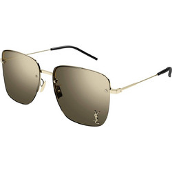 Saint Laurent SL312-M006 Γυναικεία Γυαλιά Ηλίου Τετράγωνα Μεταλλικά Χρυσά με Χρυσό Φακό