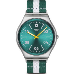 Swatch Ανδρικό Ρολόι με Πράσινο Υφασμάτινο Λουράκι SS07S149