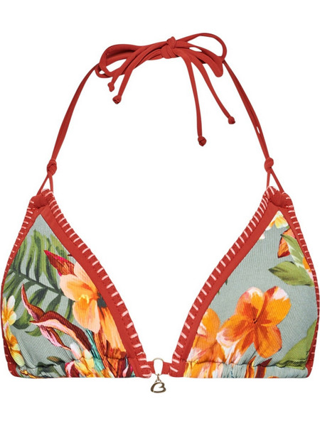 Banana Moon Bikini Top Τριγωνάκι Floral Γκρι Κόκκινο BLUCO-AYANNA-JQU97