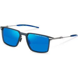Porsche Design P8986 D Ανδρικά Γυαλιά Ηλίου Τετράγωνα Μεταλλικά Ασημί με Μπλε Φακό