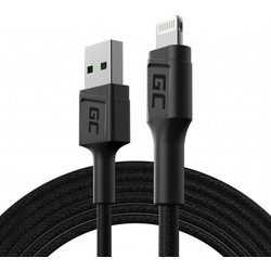 Green Cell USB-A to Lightning Cable 2m Black KABGC18