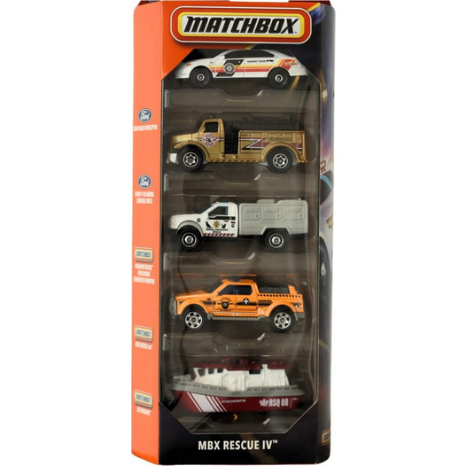 Mattel Matchbox Aυτοκινητάκια Σετ των 5 MBX Rescue IV | BestPrice.gr