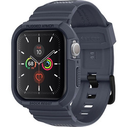 Spigen Rugged Armor Pro Θήκη Σιλικόνης με Λουράκι για Apple Watch 4 / 5 / 6 / 7 / 8 / 9 / SE 44 / 45mm Γκρι