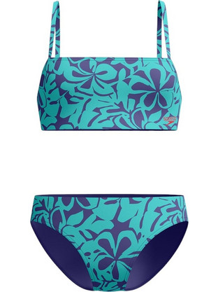 Speedo Printed Adjustable Thinstrap Αθλητικό Γυναικείο Μαγιό Bikini Set Πετρόλ 003083-17921