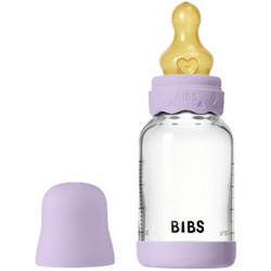 BIBS Boheme Γυάλινο Μπιμπερό με Θηλή Καουτσούκ 0+ Μηνών Lilac 120ml