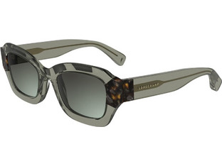 Longchamp LO749S 311 Γυναικεία Γυαλιά Ηλίου Τετράγωνα Κοκάλινα Μαύρα με Μαύρο Degradee Φακό