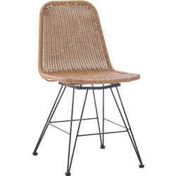 Pakoworld Pamela Καρέκλα Κήπου Rattan Μπεζ 286-000015