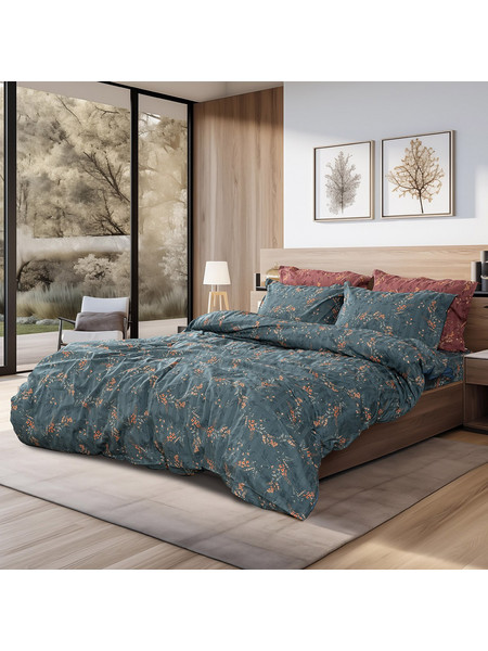Beauty Home Σετ Σεντόνια Υπέρδιπλα Βαμβακοσατέν 240x270 Gemini Art 12217 Κυπαρισσί