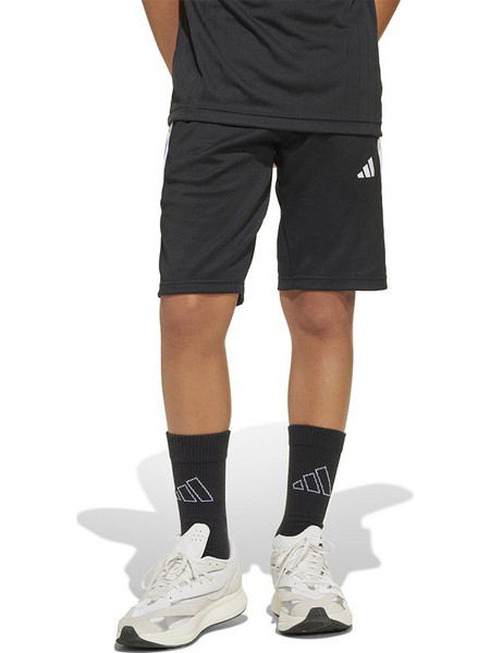 Adidas Παιδική Βερμούδα Υφασμάτινη Μαύρη Λευκή JI6179-