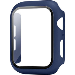 Sonique Πλαστική Θήκη Tempered Glass για Apple Watch 1 / 2 / 3 38mm Navy Μπλε