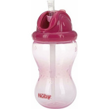 Nuby Κύπελλο με Καλαμάκι No-Spill Pink 360ml