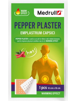 Medrull Pepper Plaster 10x18cm Θερμαντικό Έμπλαστρο 1τμχ