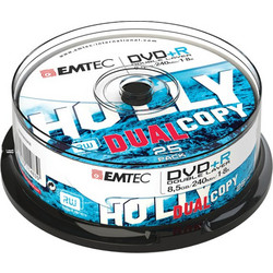 Emtec ECOVPRW85258CB Εγγράψιμα DVD+R 8x 8.5GB Cake Box 25τμχ