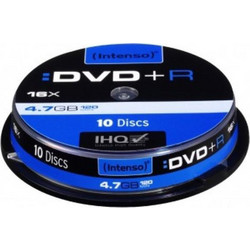 Intenso 4111152 Εγγράψιμα DVD+R 16x 4.7GB Cake Box 10τμχ