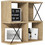 HomeMarkt Βιβλιοθήκη Τοίχου 60x24x60cm HM9520.01
