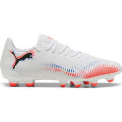 Puma Future 8 Play FG/AG 108602-01 Ποδοσφαιρικά Παπούτσια με Τάπες Λευκά Πορτοκαλί