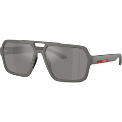 Prada PSA06 16X7W1 Ανδρικά Γυαλιά Ηλίου Aviator Κοκάλινα Μαύρα με Γκρι Φακό