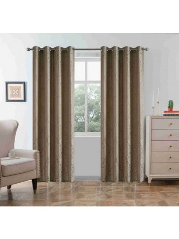 Ehome Κουρτίνα Παραθύρου με Τρουκς 140x260 AD6052-2 Καφέ