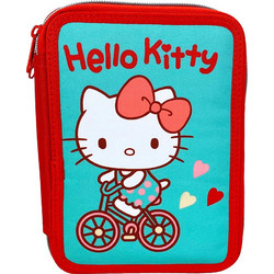 Gim Hello Kitty Sweethheart Κασετίνα Γεμάτη με 2 Θήκες Τιρκουάζ Κόκκινη 335-74100