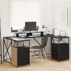 vidaXL Γωνιακό Γραφείο Ξύλινο 182x101x87.5cm 3376136