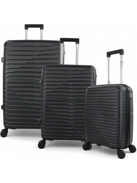 Playbags Collection PP600 Σετ Βαλίτσες 3τμχ Μαύρες