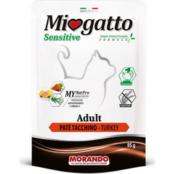 Morando MIogatto Adult Sensitive Pate with Turkey 85gr
