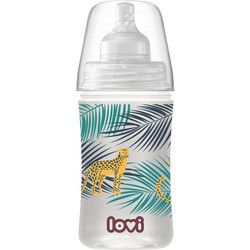Lovi Trends Jungle Vibes Πλαστικό Μπιμπερό με Θηλή Σιλικόνης 3+ Μηνών Silver 250ml