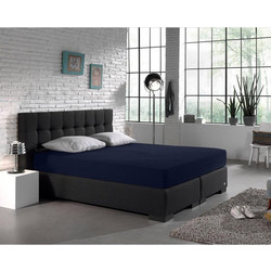 DreamHouse Σεντόνι Υπέρδιπλο Βαμβακερό με Λάστιχο 160x200+30 Μπλε 8720105600562